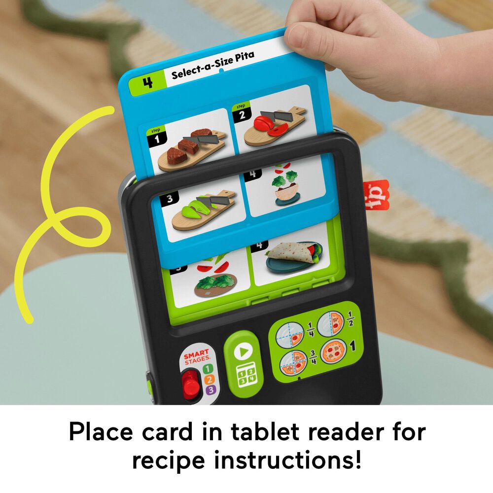 Fisher Price Laugh and Learn 123 Follow The Recipe Meal Kit Preschool Pretend Playset, , large