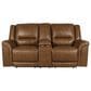 Ashley Trasimeno Power Reclining Loveseat with Console in Caramel, , large