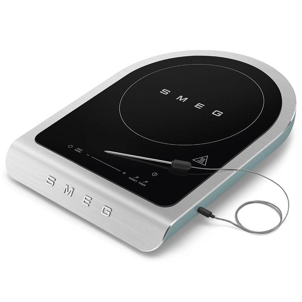 SMEG 12" Portable Induction Cooker in Jade Emerald Green, Grey and Black, , large