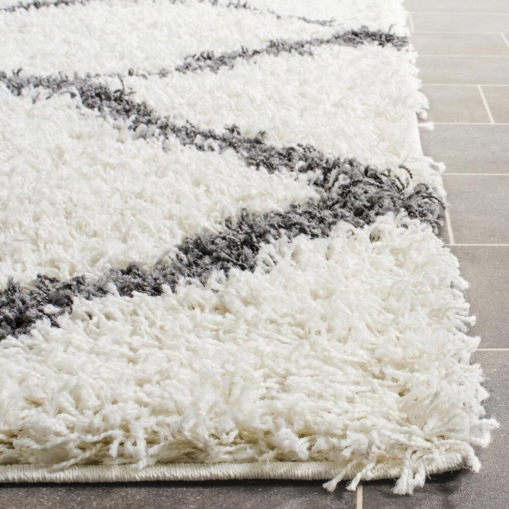 Safavieh Dallas Shag SGD257H-10 10&#39; x 14&#39; Ivory/Dark Grey Area Rug, , large