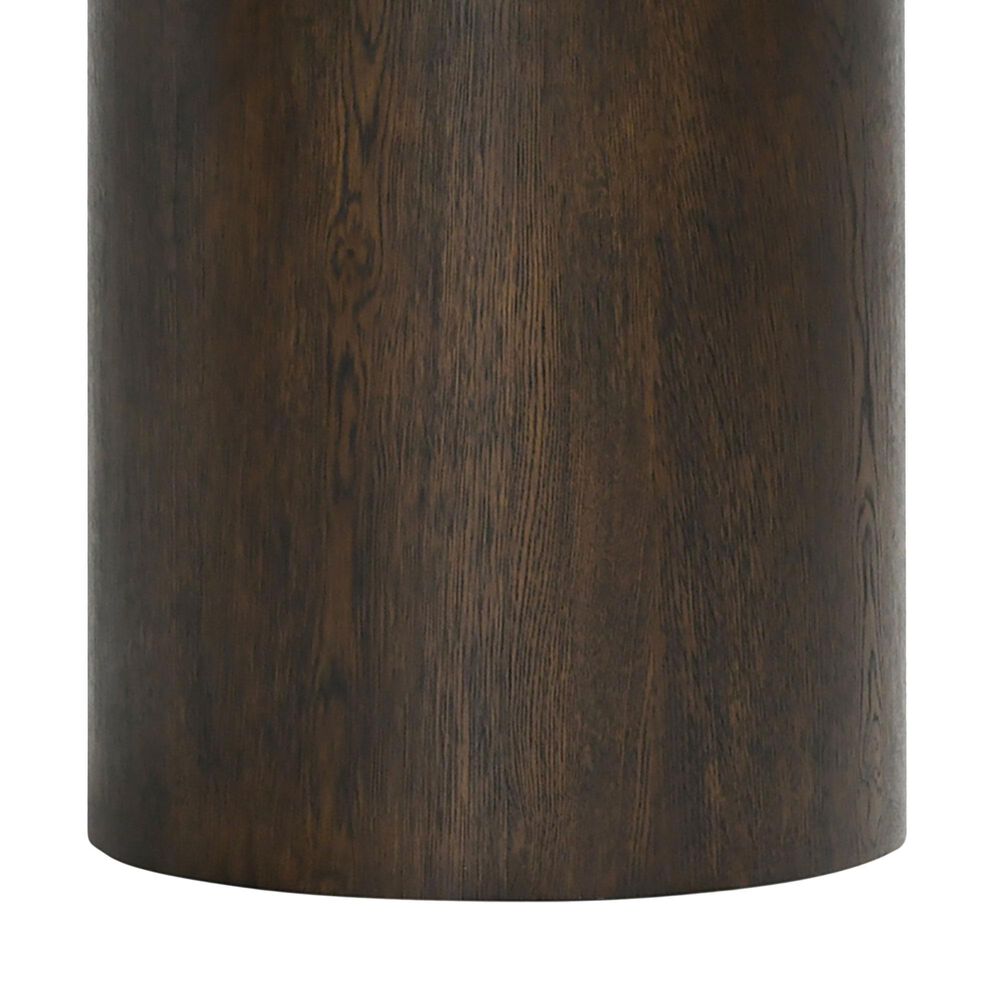 Classic Home Runa Round End Table in Coffee Brown, , large