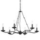 Troy Lighting Sawyer 6-Light Exterior Chandelier in Forged Iron, , large