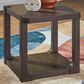 Ashley Breckington End Table in Dark Brown, , large