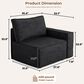 HOMLUX Right Armrest Module in Black, , large