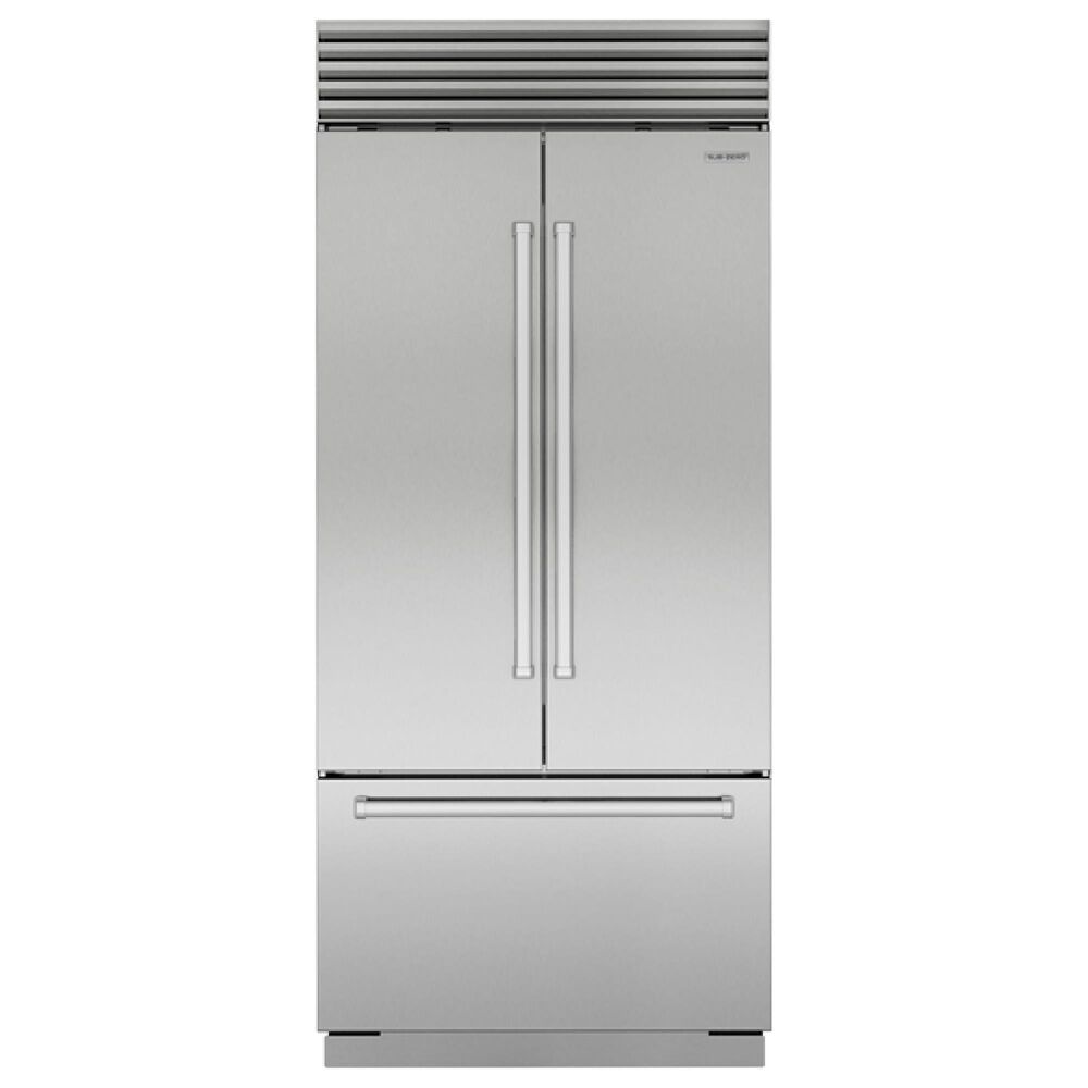 Sub Zero 20.5 Cu. Ft. Classic 3-Door French Door Refrigerator with Pro Handle in Stainless Steel, , large