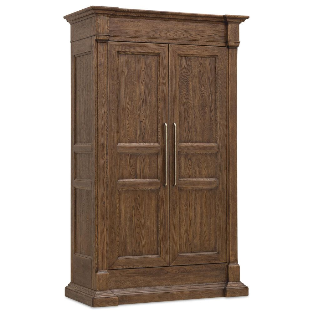 Hooker Furniture Driftwood 2-Door Wardrobe in Worn Saddle, , large