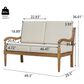 HOMLUX 2-Piece Outdoor Loveseat and Coffee Table Set in Beige, , large