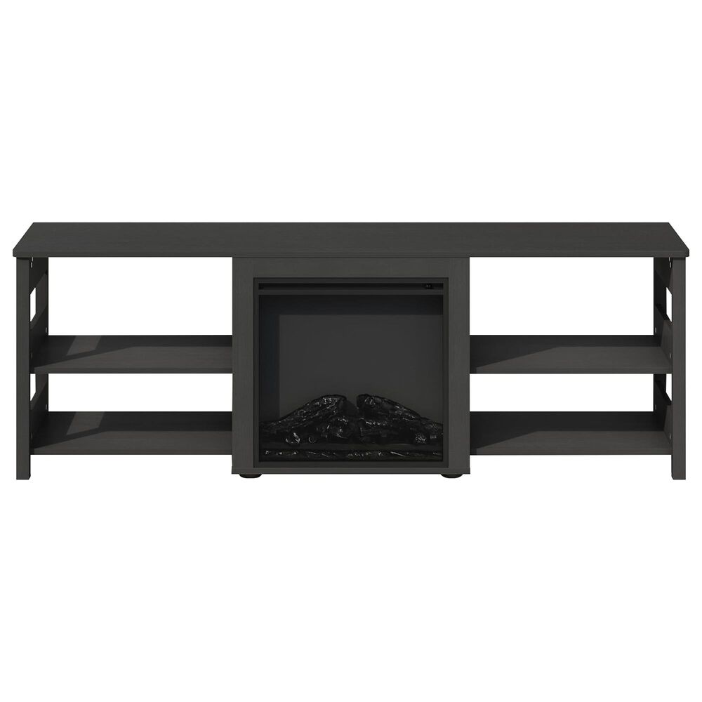 HOMLUX 63" TV Stand with No Heat Electric Fireplace in Americano, , large