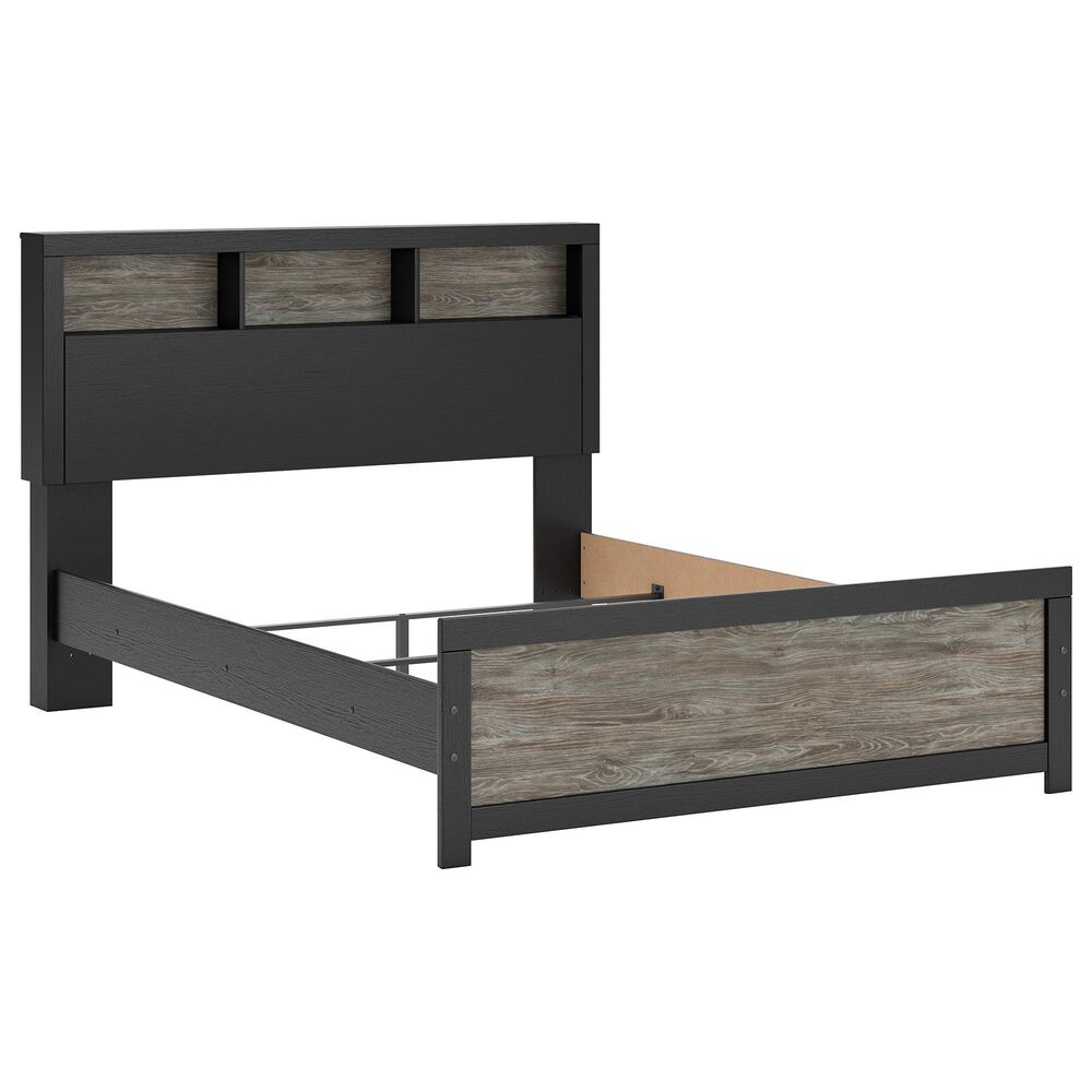 Ashley Broachmyn Queen Bookcase Bed in Black and Gray, , large