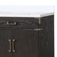 Lexora Home Laurel 84" Double Bathroom Vanity in Brown Oak with White Quartz Top and Rectangular Sinks, , large