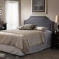 Baxton Studio Avignon Queen Upholstered Headboard in Dark Grey, , large