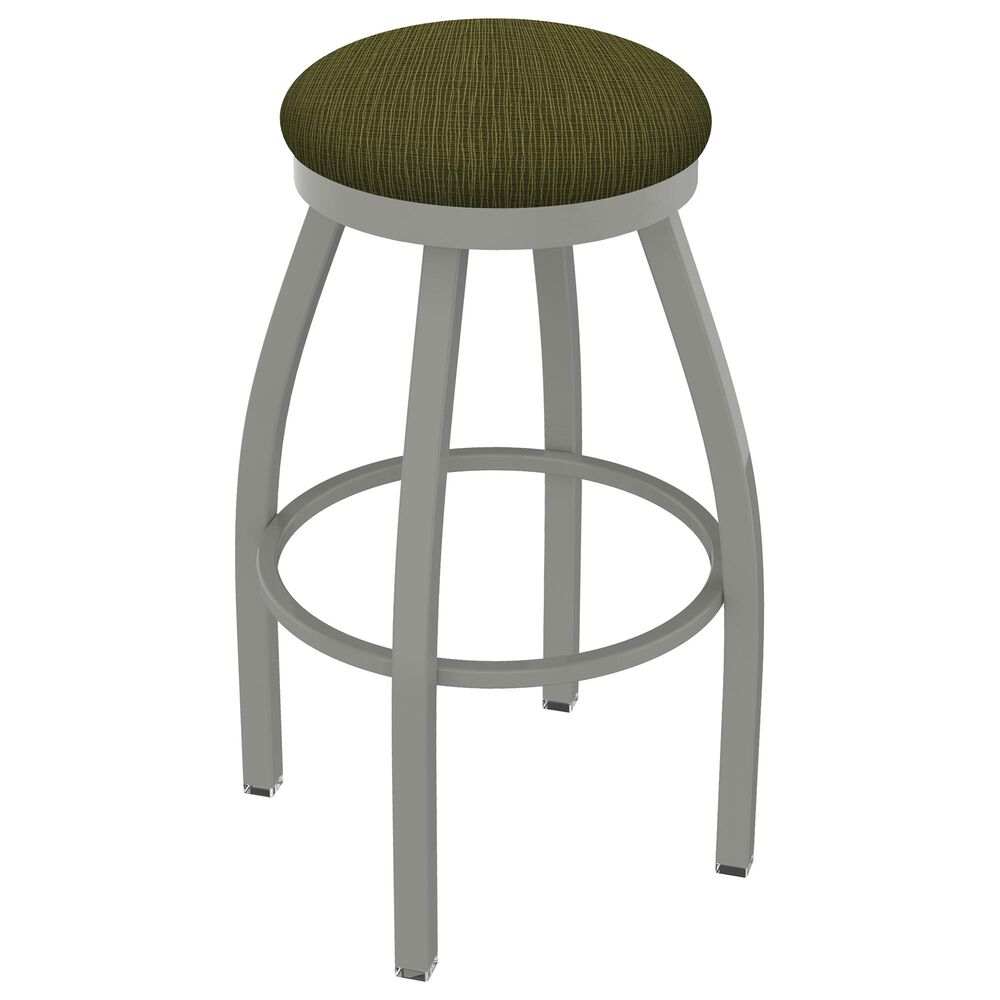 Holland Bar Stool 802 Misha 25" Swivel Counter Stool with Anodized Nickel and Graph Parrot Seat, , large