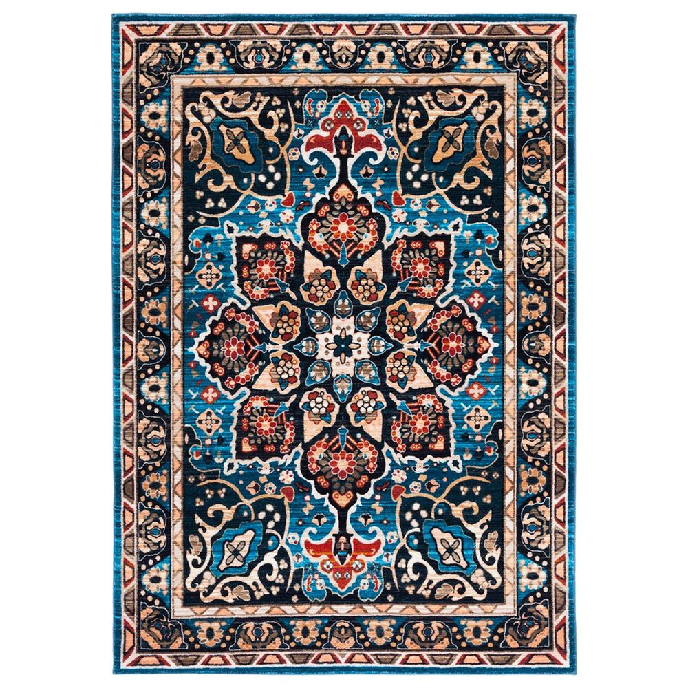 Safavieh Riviera 7"9" x 10" Blue and Black Area Rug, , large