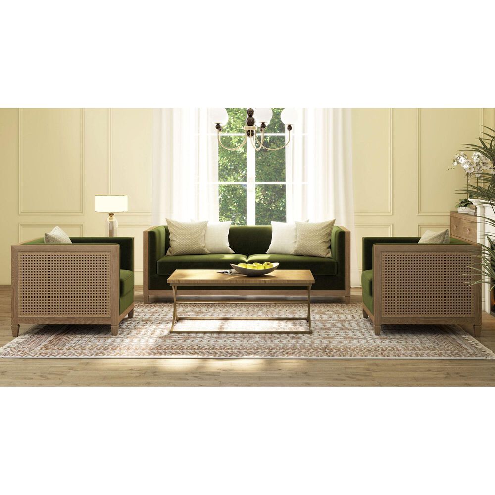 Jennifer Taylor Home Georgia Accent Arm Chair with Olive Green, , large