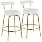 Lumisource Rhonda Swivel Counter Stool with White Cushion in Gold (Set of 2), , large