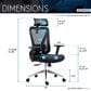 Rta Products Llc Truly Ergonomic Mesh Office Chair with Headrest and Lumbar Support in Black, , large