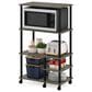HOMLUX Turn-N-Tube 4-Tier Kitchen Storage Cart in French Oak Grey and Black, , large