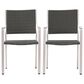 Hearth and Haven Cape Coral Outdoor Wicker Dining Chair in Grey (Set of 2), , large