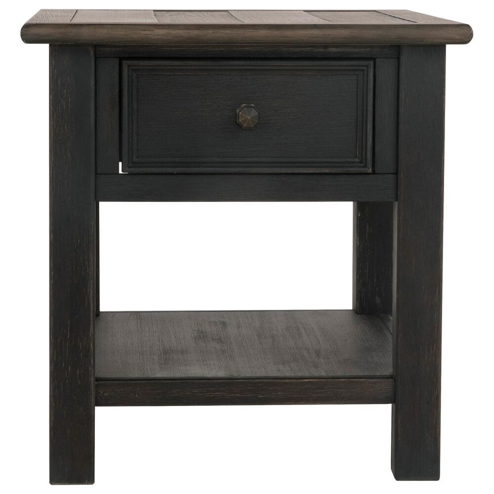 Ashley Tyler Creek Rectangular End Table in Grayish Brown/Black, , large