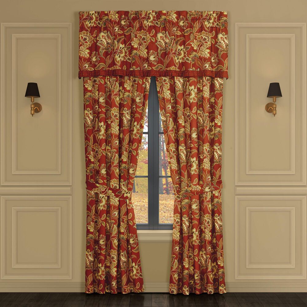 Royal Court Montecito 84&quot; x 41&quot; Window Panel Pair in Red, Spice and Gold, , large