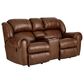 HomeStretch Laredo Power Loveseat with Console in Stetson Cognac, , large