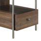 Nicolette Home Baxton Rectangular End Table in Sienna Ridge and Brushed Pewter, , large