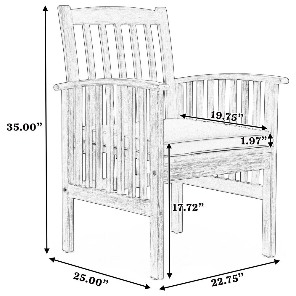 Hearth and Haven Casa Outdoor Dining Chair with Purple Cushion in Dark Grey &#40;Set of 2&#41;, , large