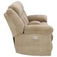 Ashley Tip-Off Power Reclining Loveseat with Adjustable Headrest in Wheat, , large