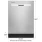 Whirlpool 24" Pocket Handle Dishwasher in Stainless Steel, , large