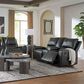 Ashley Glossmore Manual Reclining Loveseat in Black, , large