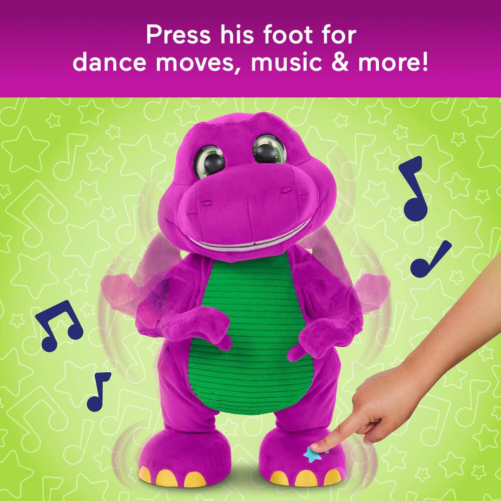 Fisher Price Barney&#39;s World Dance Moves Music Barney Plush in Multicolor, , large