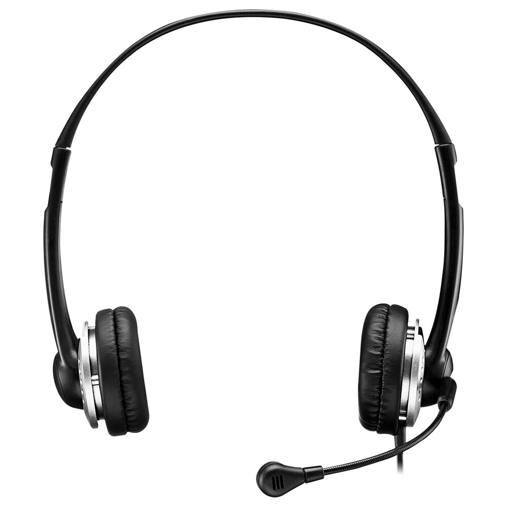 Adesso Xtream P2 USB Stereo Headphone with Adjustable Noise Canceling Microphone in Black, , large