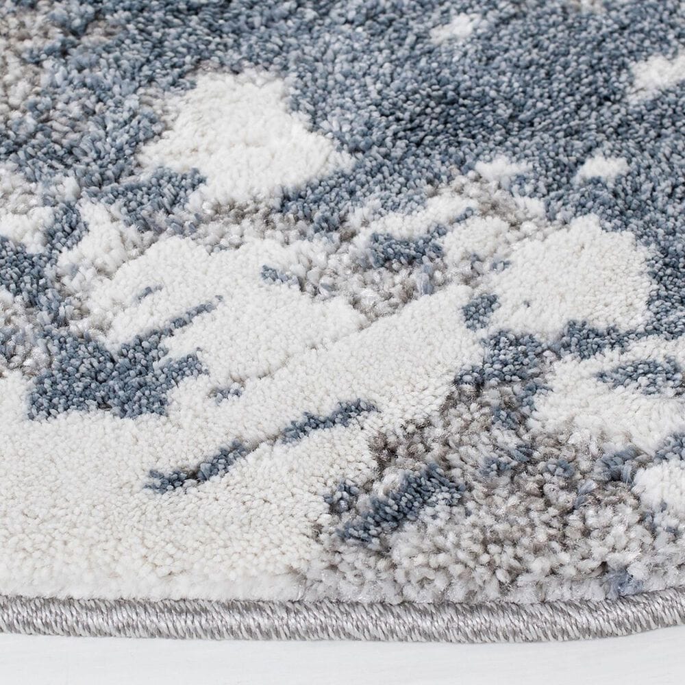Safavieh Century 8&#39; Round Grey and Blue Area Rug, , large