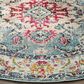Safavieh Monaco MNC243J-3R 3" Round Light Blue/Fuchsia Area Rug, , large