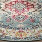 Safavieh Monaco MNC243J-3R 3" Round Light Blue/Fuchsia Area Rug, , large