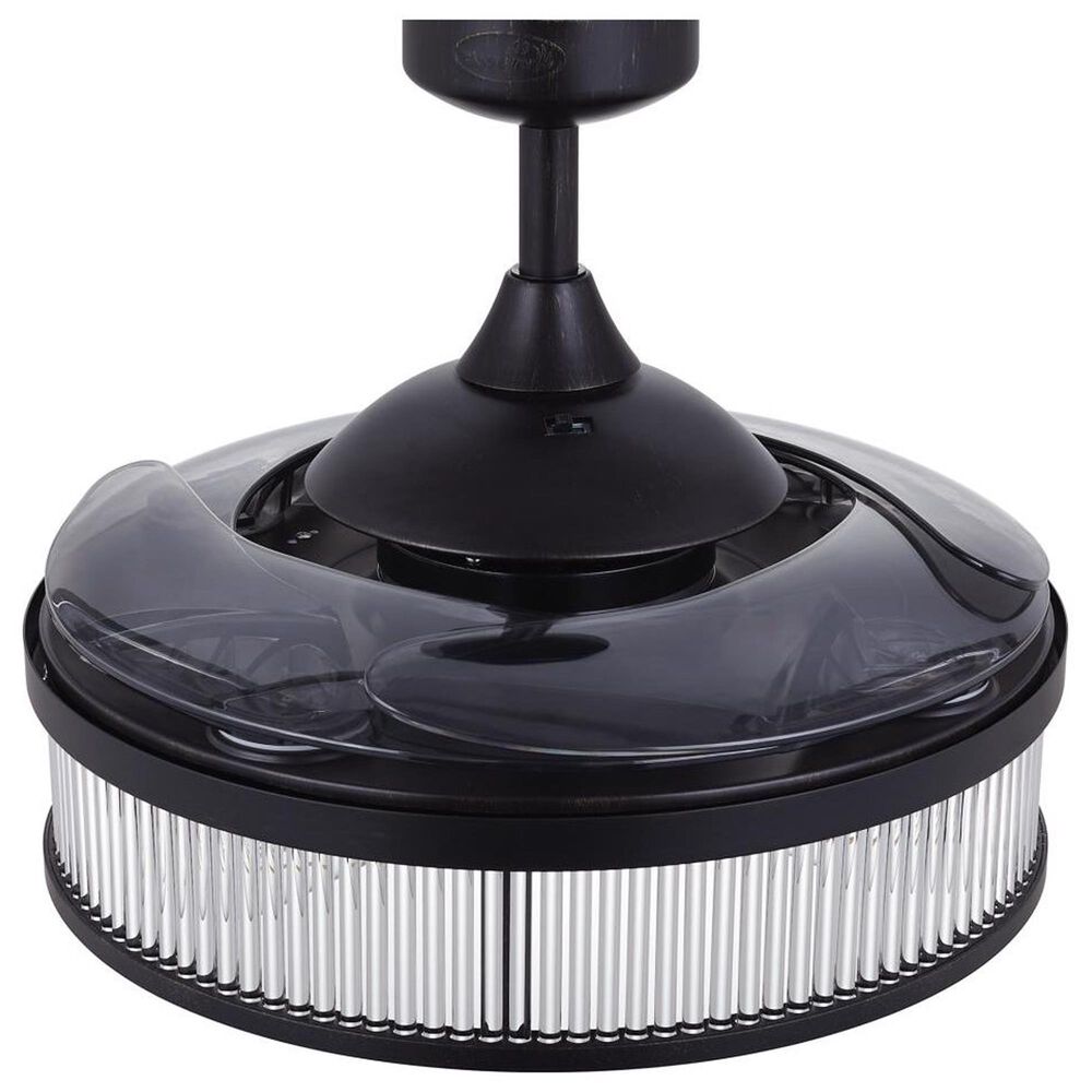 Beacon Lighting Corbelle 48&quot; Retractable Blade with Smoke Blades Ceiling Fan in Antique Black, , large
