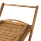Hearth and Haven Riviera Bar Cart in Natural Stained with Glass Holders, , large