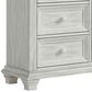 Oxford Baby Weston 4 Drawer 4 Shelf 1 Door Chifferobe in Vintage White, , large