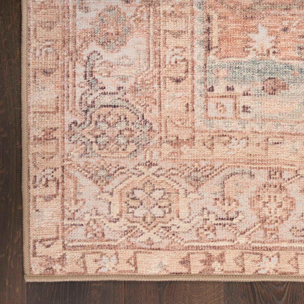 Nourison Vintage Washables Coral and Mint 4' x 6' Area Rug, , large