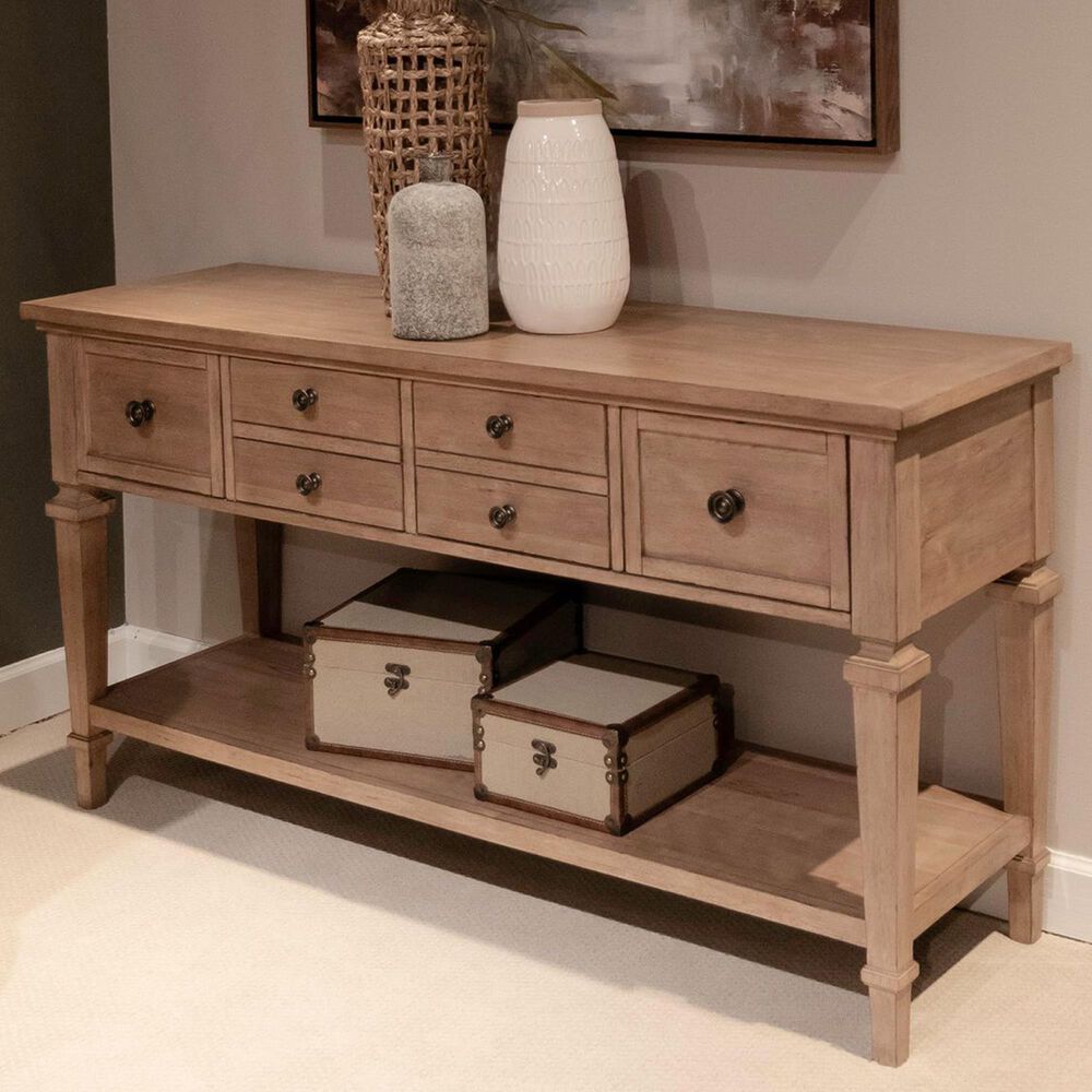 Belle Furnishings Haven Hills Sofa Table in Camel Beige, , large