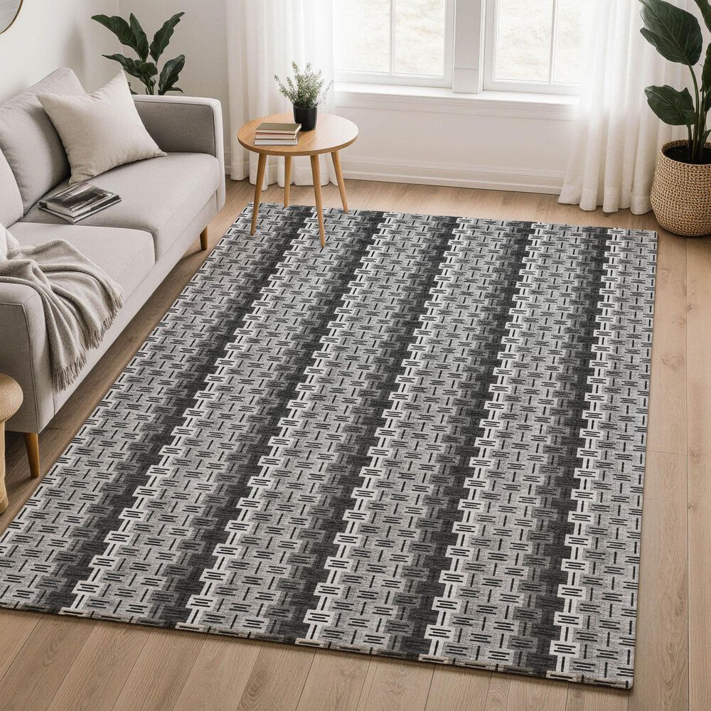 Dalyn Rug Company Kenner KN3 Black 6'6" x 9'6" Area Rug, , large
