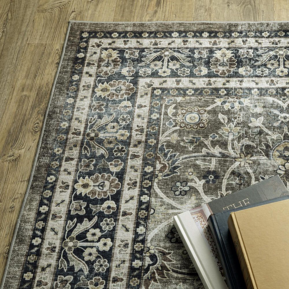 Oriental Weavers Sumter 2&#39; x 8&#39; Grey and Blue Runner, , large