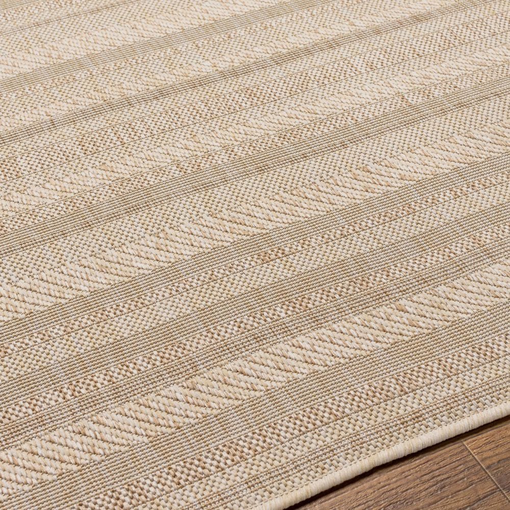 Surya Eagean EAG-2409 Light Beige, Brown, Cream and Light Brown 7&#39;10&quot; Square Indoor/Outdoor Area Rug, , large