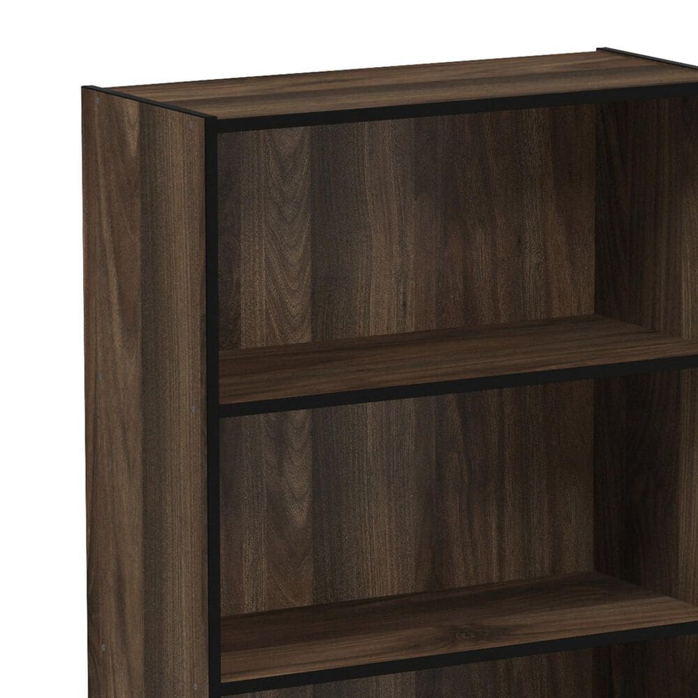 HOMLUX 3-Tier Open Shelf Bookcase in Columbia Walnut, , large