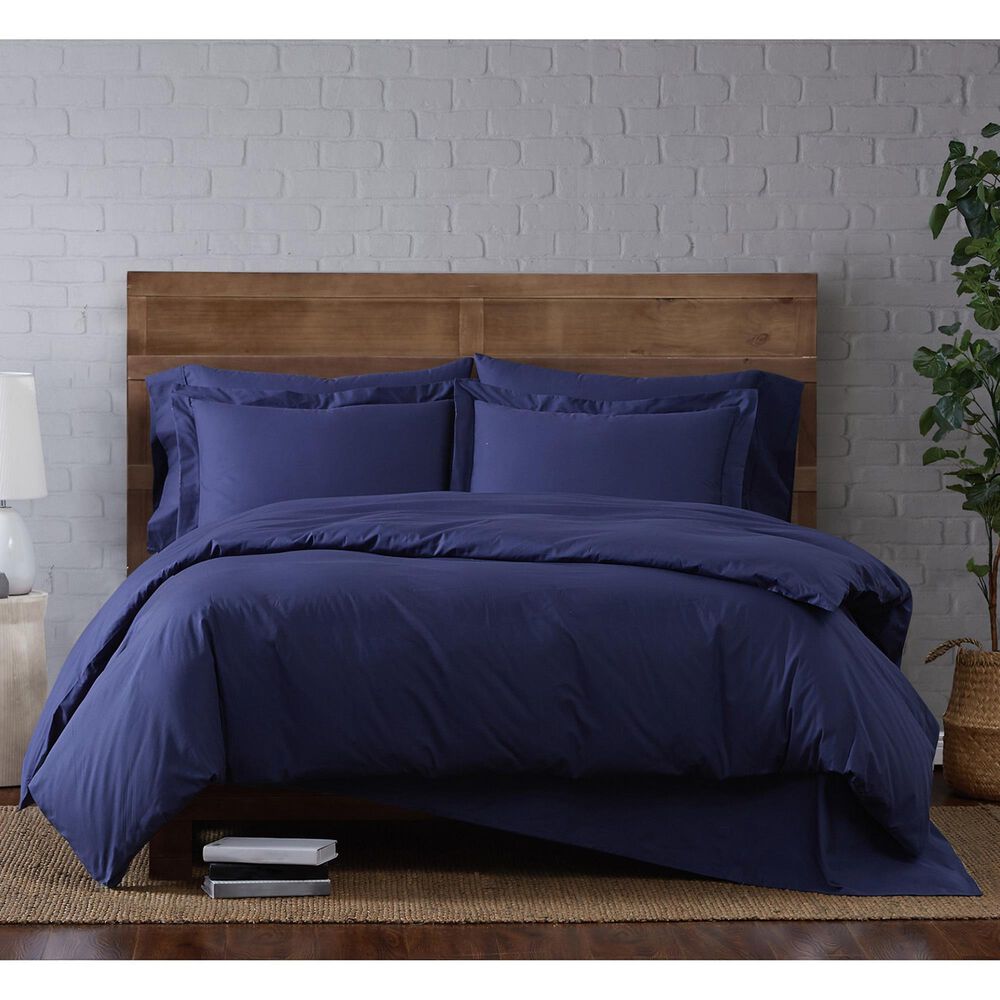 Pem America Brooklyn Loom Classic 3-Piece King Duvet Set in Navy, , large