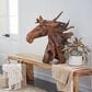 Maple and Jade 33" x 31" Horse Sculpture in Brown, , large