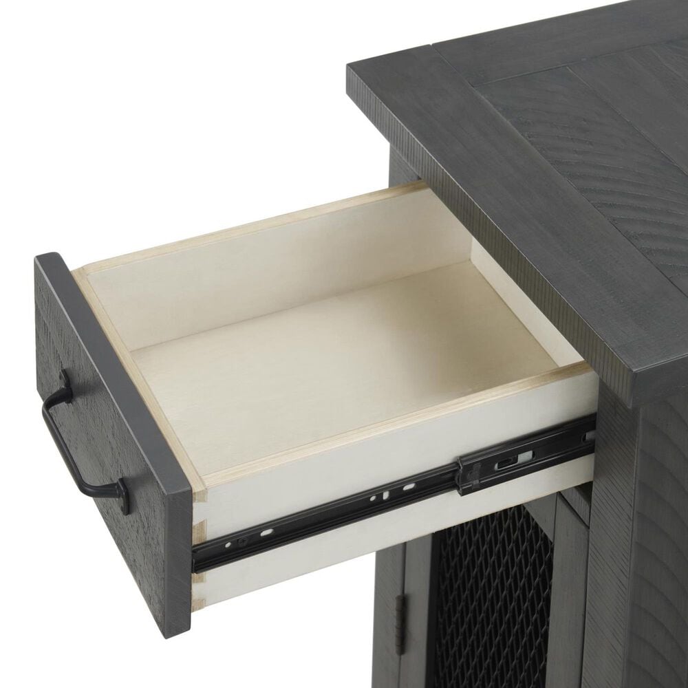 Forma &amp; Co Rustic Chairside Table in Grey, , large