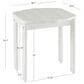 Linon Home Decor Adirondack End Table in White, , large