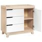Babyletto Hudson 3 Drawer Changer Dresser in Washed Natural and White, , large