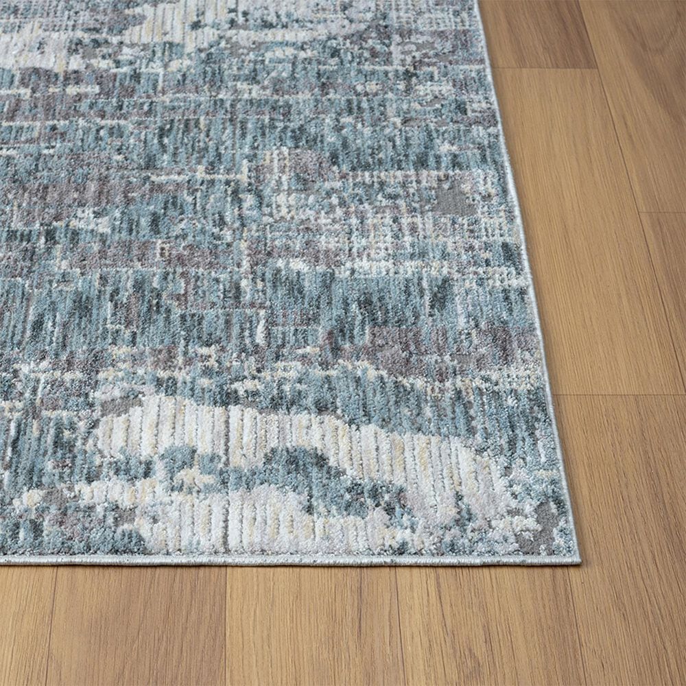 37B Allure Abstract Gray and Blue 7&#39;9&quot; x 9&#39;9&quot; Area Rug, , large